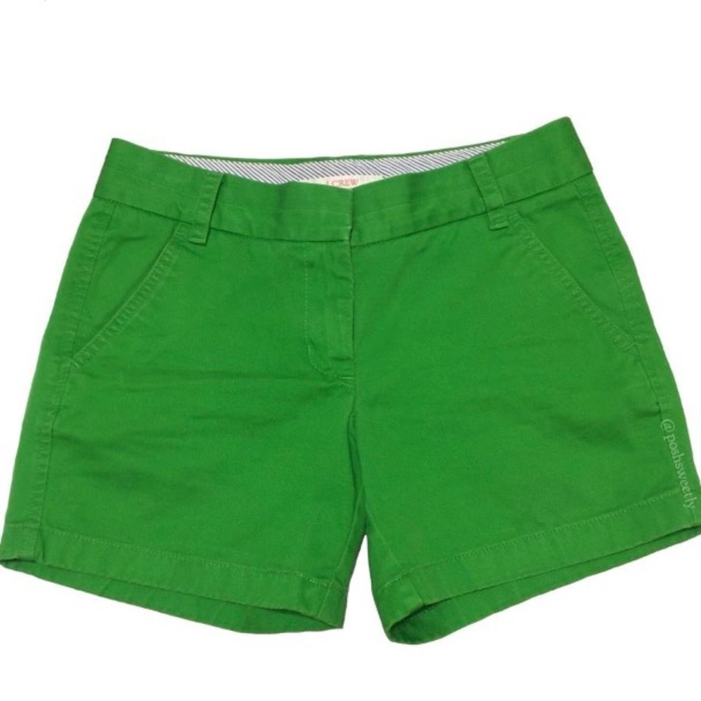 Green J.Crew Chino Shorts